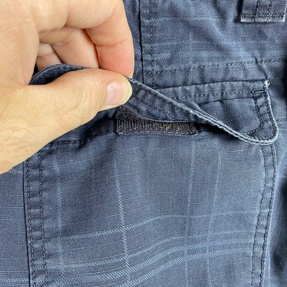 Koppen Men's Bluish-gray Check Chino Cargo Shorts Size 38 - Picture 5 of 12